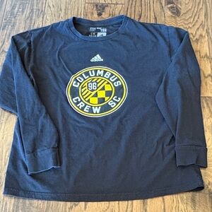 Adidas Kids Long Sleeve Black Columbus Crew SC Tee